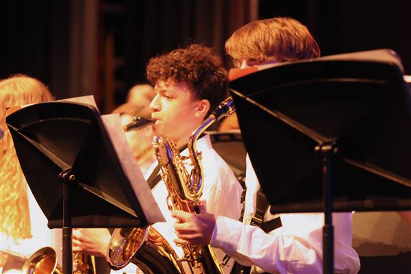 Students performing at the 2023-2024 All County Jazz Concert